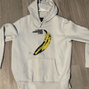 🍌🎶 H&M Velvet Underground Banana Hoodie – Size M 🎶🍌